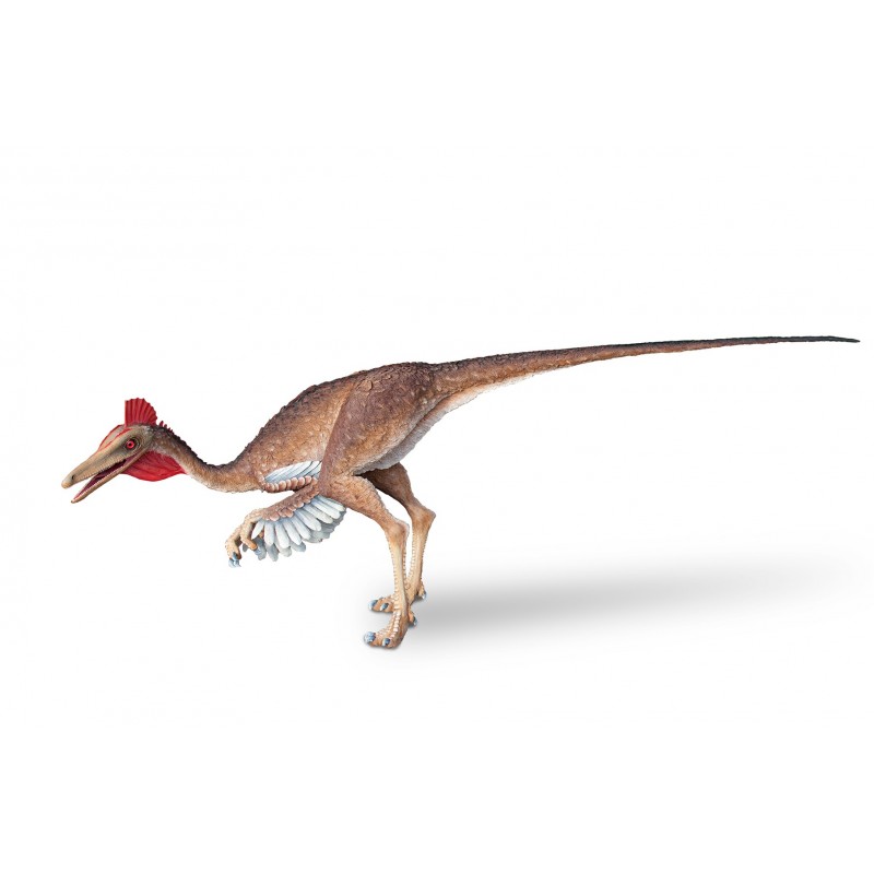 Figuras del dinosaurio Pelecanimimus polyodon.