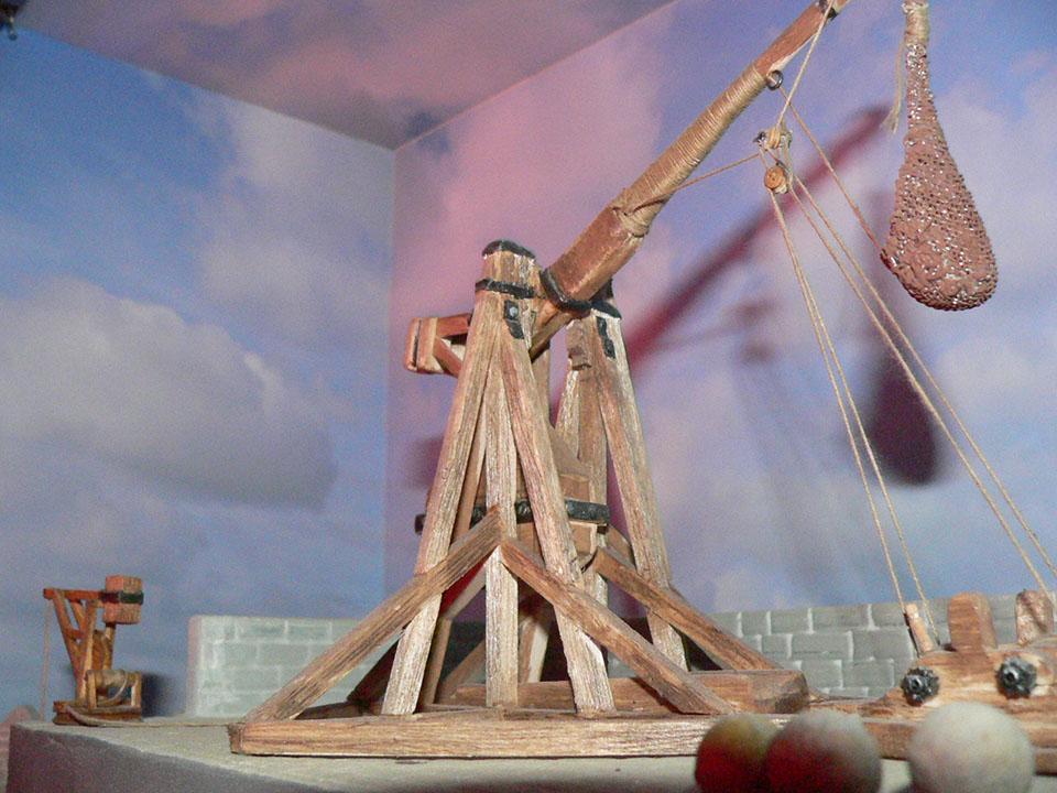 Maqueta de trabuchete.