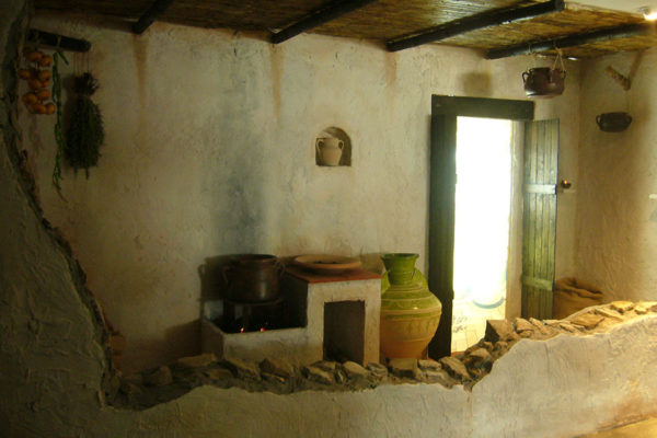 Recreación escenográfica de una casa andalusí.