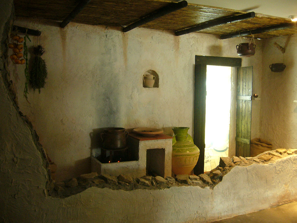 Recreación escenográfica de una casa andalusí.