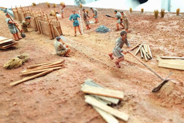 Sistema de construcción, materiales y trabajadores de un acueducto romano